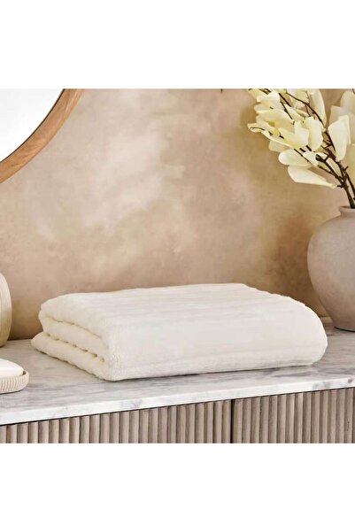 PAN HOME Ribbed Zero Twist Bath Sheet 90x150cm - Cream
