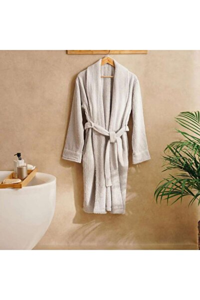 PAN HOME Audrey Microcotton Bathrobe L/XL - Silver Mist