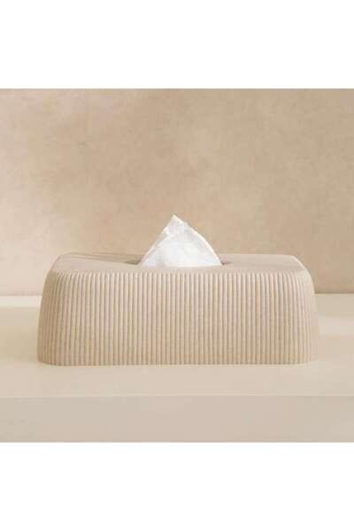 PAN HOME Siesta Tissue Box Cover 29.5x9.5x17.5cm - Beige