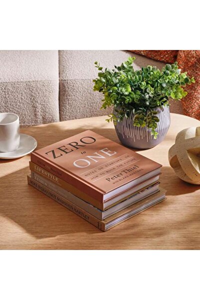 PAN HOME Zero To One Coffee Table Book 27x19x2.3cm - Light Brown