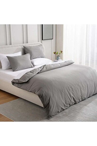 PAN HOME Retreat 3-Piece King Duvet Cover Set 230x220cm - Storm Grey
