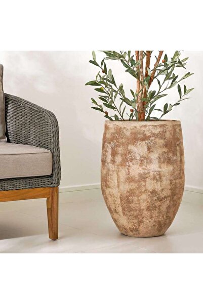 PAN HOME Sandrine Terracotta Vase 42x58cm- White