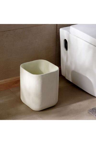 PAN HOME سلة نفايات دنفر 19.5×19.5×25 سم - لون كريمي