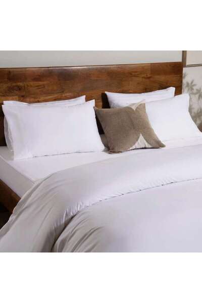 PAN HOME Elegance 3-Piece Duvet Cover Set 200x200cm - White