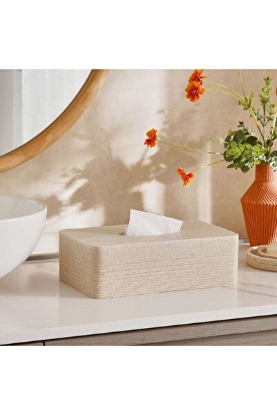 PAN HOME علبة مناديل زينيث 29x17.5x 9.3 سم - بيج