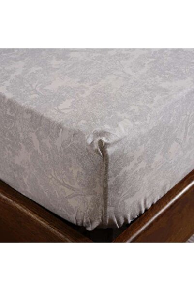 PAN HOME Mere Garden Fitted Sheet 160x200+33cm - Grey