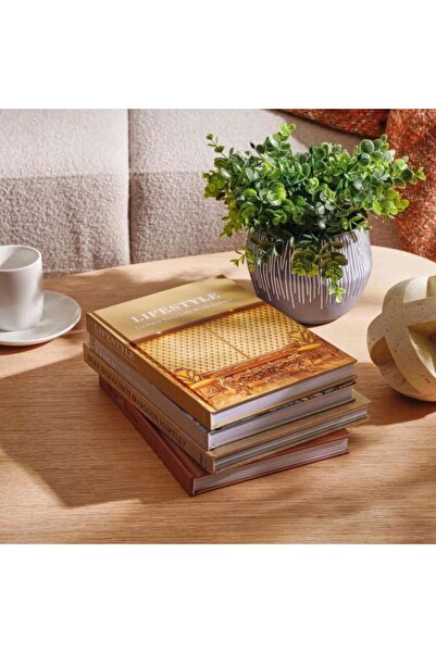 PAN HOME Lifestyle Coffee Table Book 27x19x2.3cm - Gold