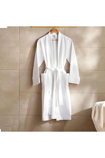 PAN HOME Caspian Waffle Texture Bathrobe S/m - White