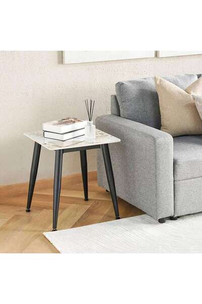 PAN HOME Kinsley End Table Ceramic - Natural Black