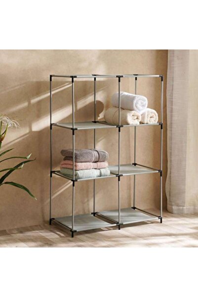 PAN HOME Leo 6 Compartment Storage Rack 68.5x34.5*104cm - Grey