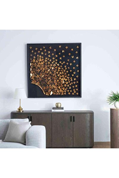 PAN HOME Liberty Shadow Box 120x6x120cm- Gold