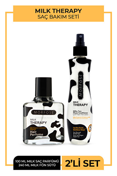 Morfose Milk Therapy Saç Parfümü 100 ml + Milk Therapy Fön Sütü 240 ml