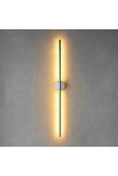 LUMINALED Modern Dekoratif Led Duvar Aplik 70 Cm Günışığı KROM 1 Adet ( PİLLİ )