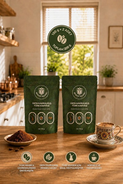 Antep Pazarı Türk Kahvesi - Orta Kavrulmuş - 100g x 2 adet