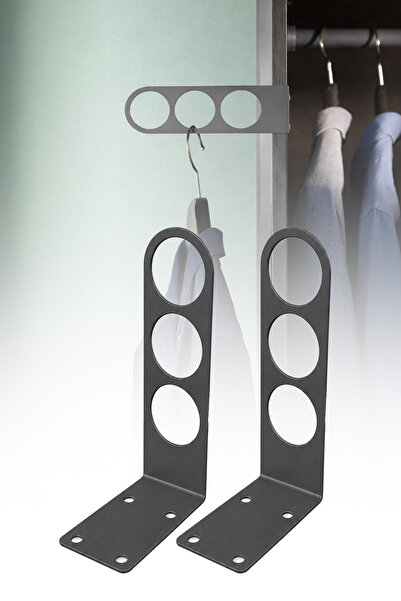 omilife Kıyafet Askısı Metal Metal Elbise Askısı Kıyafet Askılığı 3 Bölmeli D...