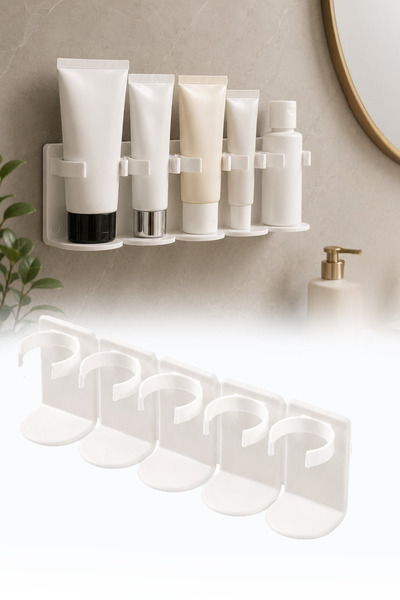 omilife Yapışkanlı Duvar Rafı Baharatlık Sabunluk Tıraş Makinesi Saç Maşası T...