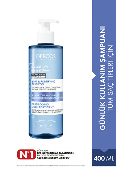 Vichy Dercos Mineral Soft Kepeğe Karşı Bakımı Tamamlayıcı Günlük Kullanım Şam...