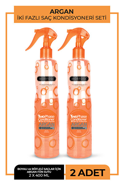 Morfose Çift Fazlı Argan Içeren Fön Suyu 400 ml - Boyalı Saçlar 2 Adet