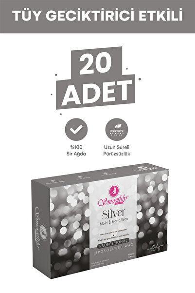 Smoothly Silver Kalıp Ağda 500 g. x 20 adet GÜMÜŞ Kalıp Ağda