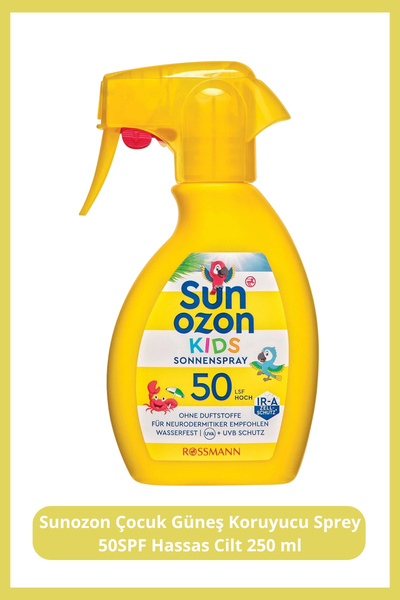 SunOzon Güneş Koruyucu Sprey Spf 50 Çocuklara Özel 250 Ml