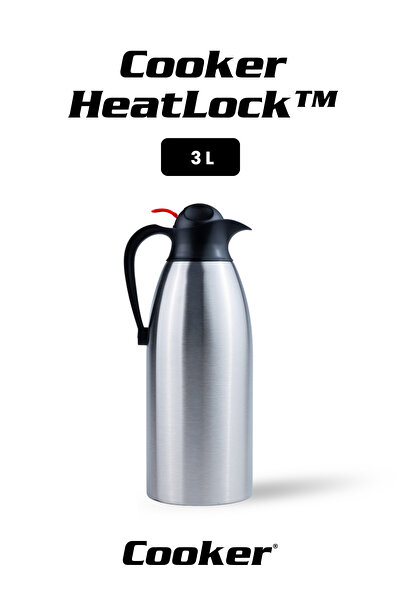 Cooker Heatlock 3 Liter Stainless Steel Large Size Thermos Ckr2116