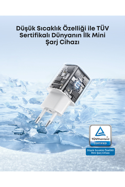 Anker Zolo 30W Kompakt, USB-C GaN Şarj Cihazı, Beyaz – A2698