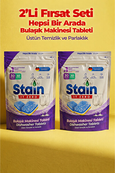Stain İt Zero All in One Dishwasher Tablet & Strong Cleaning Superior Brightn...