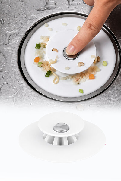 omilife Silikon Lavabo Evye Süzgeci Tıkaç 9 cm Saç Tutucu Gider Koruyucu Esne...