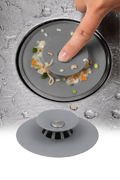 omilife Silikon Lavabo Evye Süzgeci Tıkaç Saç Tutucu Gider Koruyucu Banyo Mut...