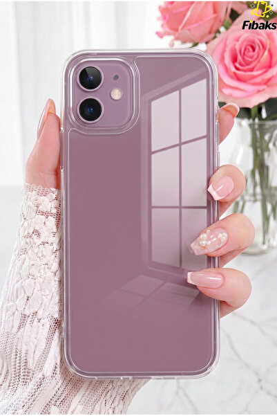 Fibaks iPhone 12 Kılıf A+ Şeffaf Lüx Süper Yumuşak 0.3mm Ince Slim Silikon