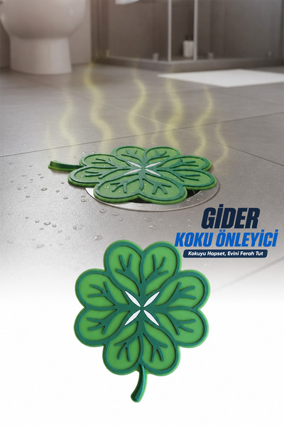 omilife Yaprak Model Yeşil Gider Koku Önleyici Silikon Mat – Banyo Mutfak Bal...