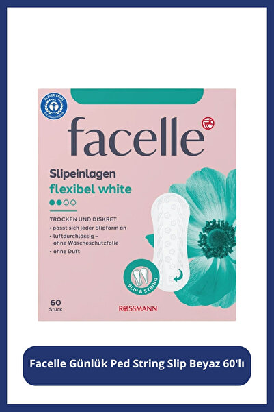 Facelle Günlük Ped String Slip Beyaz 60 Adet