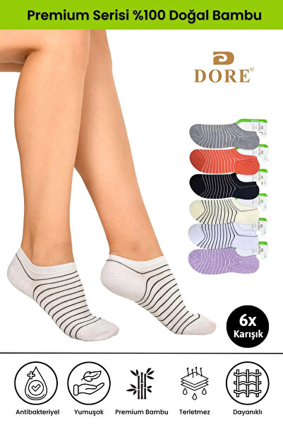 Dore Original 6 Pairs Bamboo Ultra Comfort Anti-Sweat Soft Non-Binding Seamle...