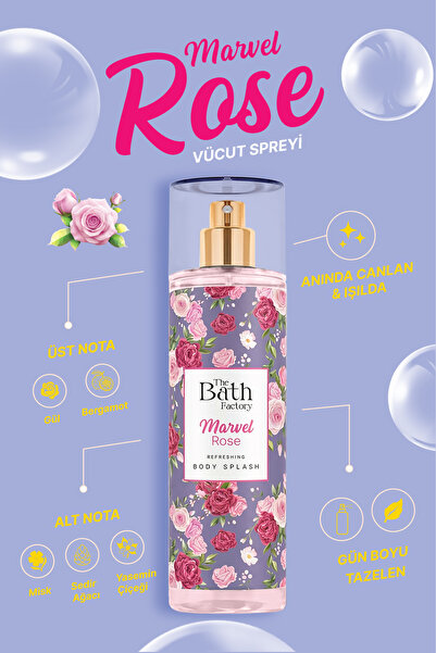 THE BATH FACTORY Marvel Rose Vücut Spreyi 200 ML