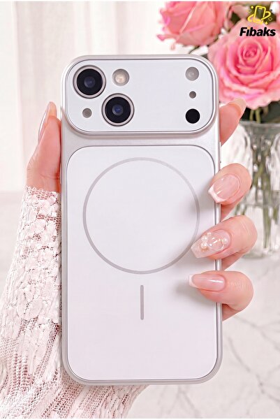 Fibaks iPhone 13/14 Kılıf 17 Pro Max Çevirici MagSafe Kamera Lens Korumalı Ca...