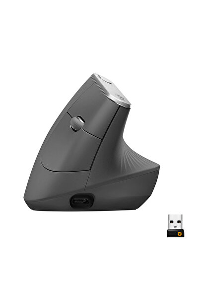 logitech MX Vertical Gelişmiş 4000 DPI Ergonomik Dikey Mouse, Siyah 910-005448