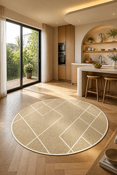 Decomia Home Digital Protivklizno Perivo Skandinavski izgled jute Tepih za dn...