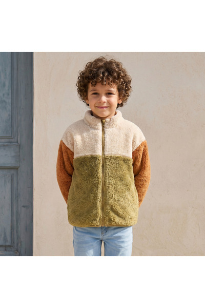 Juniors Truck Applique Fleece Jacket with Zip Closure