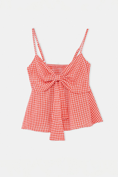 Drop by TrendyolMilla Bluza sa cvetnim remenom u obliku narca, leptir-kravato...
