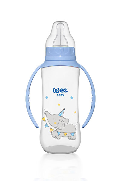 Wee Baby Klasik Kulplu PP Biberon 270 ml Mavi 6-18 Ay