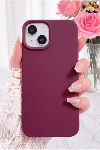 Fibaks iPhone 13/14 Kılıf Içi Kadife Lansman Silinebilir Renkli Yumuşak Silik...