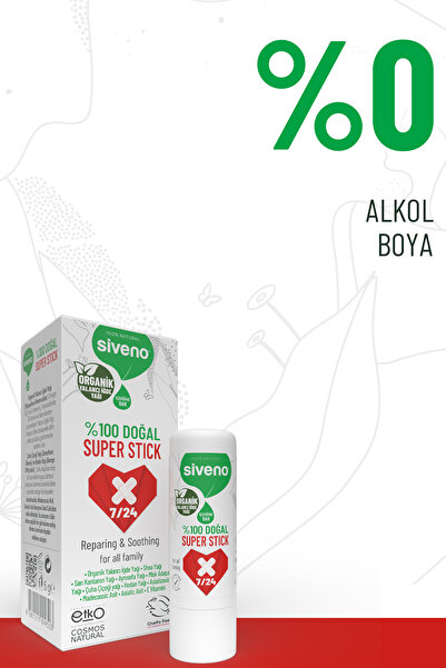 Siveno %100 Doğal Süper Stick Anlık Yatıştırıcı Onarıcı Organik Yalancı İğde Yağlı Bitkisel 6 gr