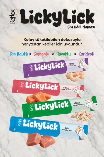 Reflex Plus LickyLick Krema Ödül Maması Karışık Paket 15g x 12 Adet