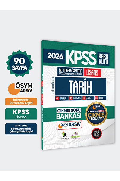 Karakutu Yayınları 2026 FULLLisans KPSS Lisans Tarih Kara Kutu ÖSYM Çıkmış So...
