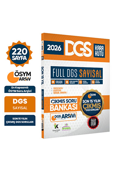 İnformal Yayınları 2026 FULL DGS SAYISAL ÖSYM Çıkmış Soru Bankası Son 15 Yıl ...