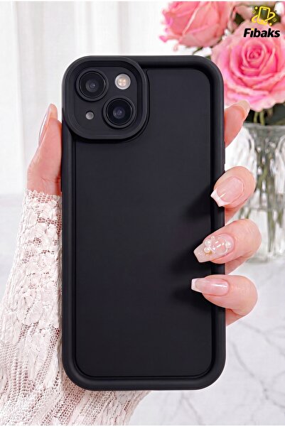 Fibaks iPhone 15 Kılıf Kamera Korumalı Yumuşak Dokulu Renkli Silikon Kapak