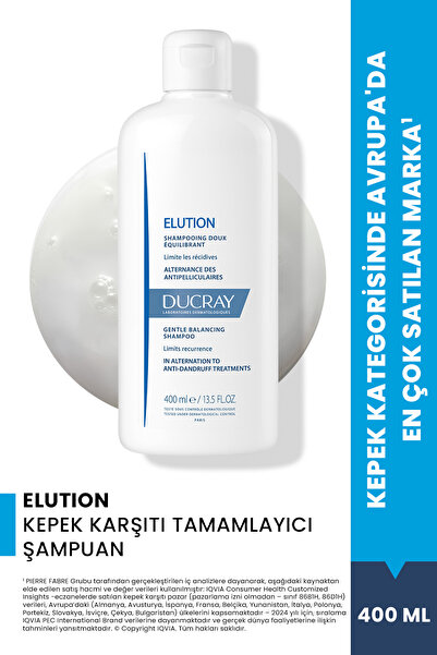 Ducray Elution Kepek Karşıtı Tamamlayıcı Bakım Şampuanı 400 ml