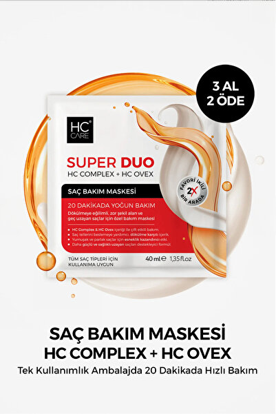 HC Care Süper Duo 20 Dakikada Yoğun Onarıcı & Nemlendirici Saç Maskesi