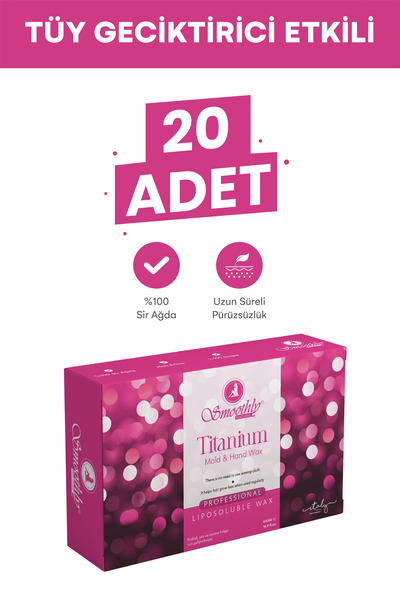 Smoothly Titanium Kalıp Ağda 500 g. x 20 adet Pudralı Kalıp Ağda