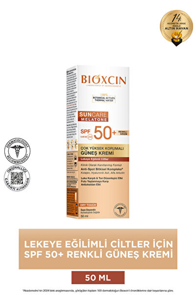 Bioxcin Sun Care Lekeye Eğilimli Ciltler Renkli Spf 50 Güneş Kremi 50 ml Tint...